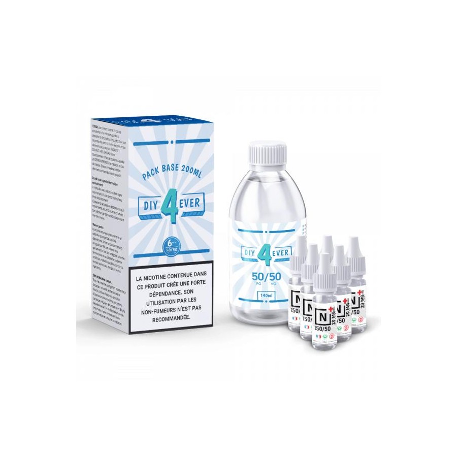 PACK BASE DIY 6MG 200ML 4 EVER PACK BASE DIY 6MG 200ML 4 EVER