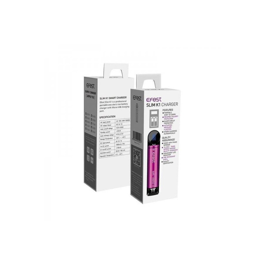 CHARGEUR 1 ACCU SLIM K1 EFEST CHARGEUR 1 ACCU SLIM K1 EFEST