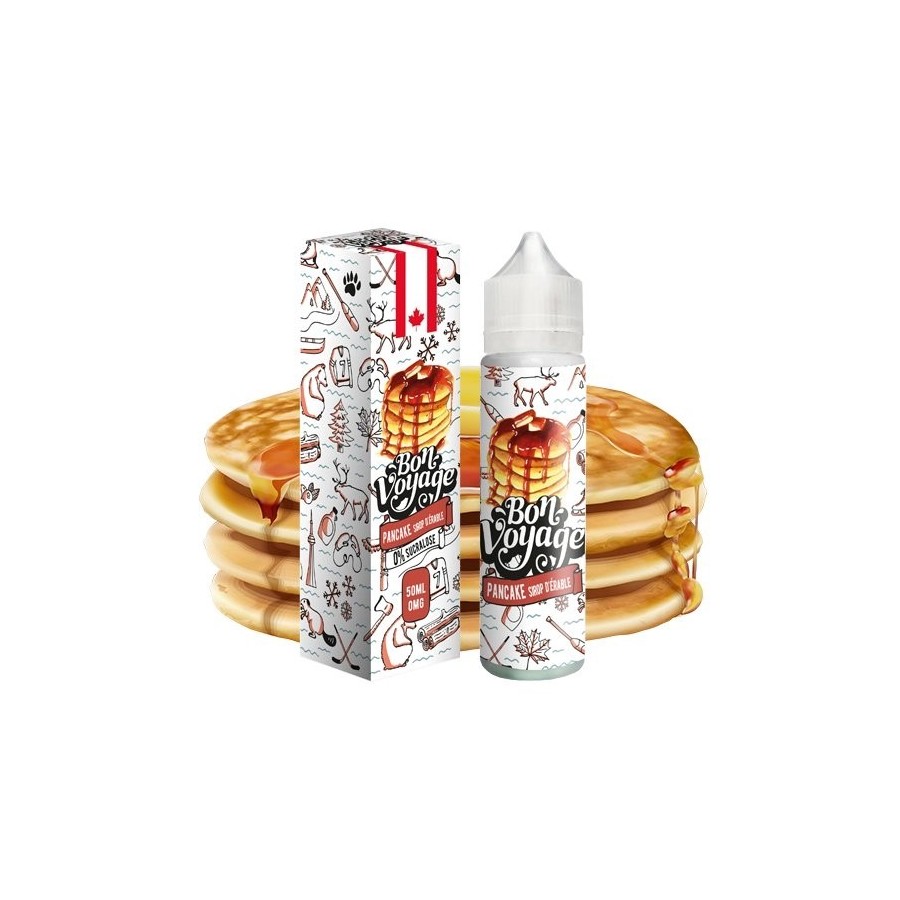 Pancake sirop d'érable - 50ML - BON VOYAGE - LE COQ QUI VAPE Pancake sirop d'érable - 50ML - BON VOYAGE - LE COQ QUI VAPE
