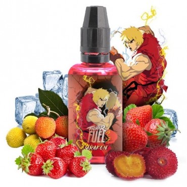 Uraken de Fruity Fuel: e liquide fruité à base de fraises et d'arbousier;