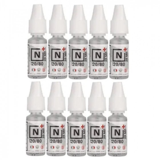 LOT DE 10 BOOSTERS DE NICOTINE N+