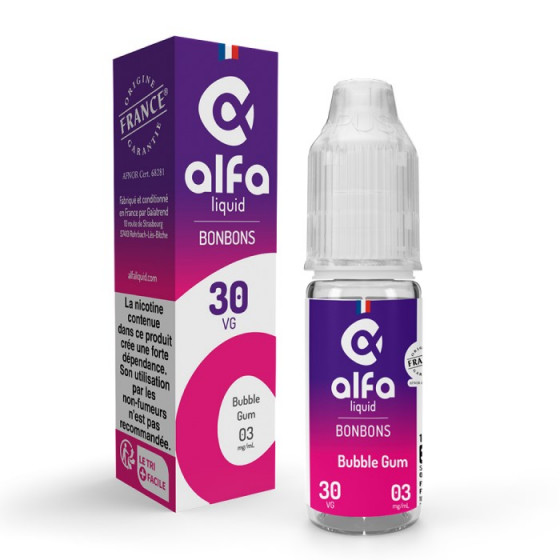 BUBBLE GUM 10ml - BONBONS - ALFALIQUID