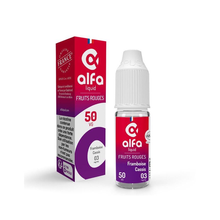 FRAMBOISE CASSIS 10ml - FRUITS ROUGES - ALFALIQUID