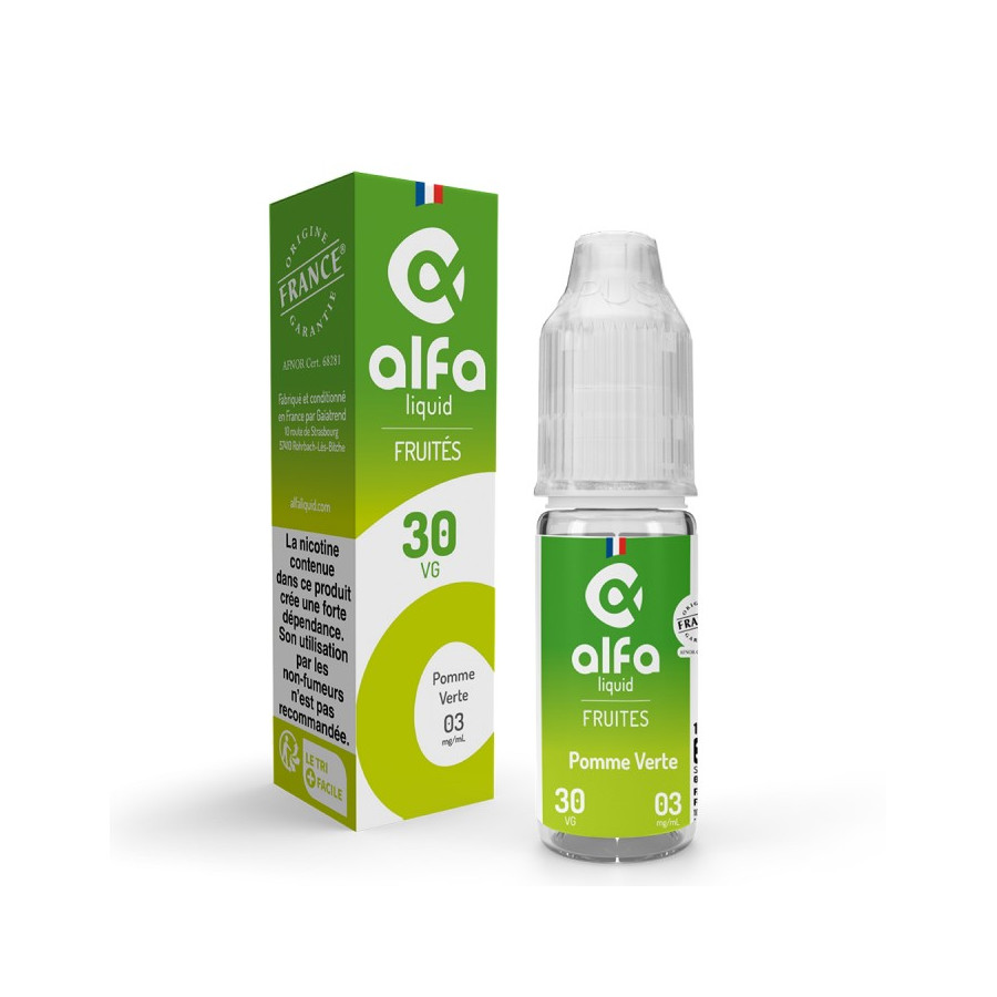 POMME VERTE 10ml - FRUITES - ALFALIQUID POMME VERTE 10ml - FRUITES - ALFALIQUID