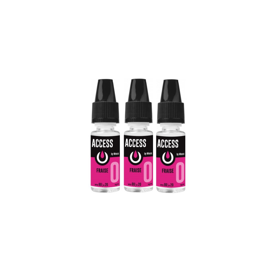 Access Fraise 10ml - NHOOS ( le lot de 3 flacons ) Access Fraise 10ml - NHOOS ( le lot de 3 flacons )