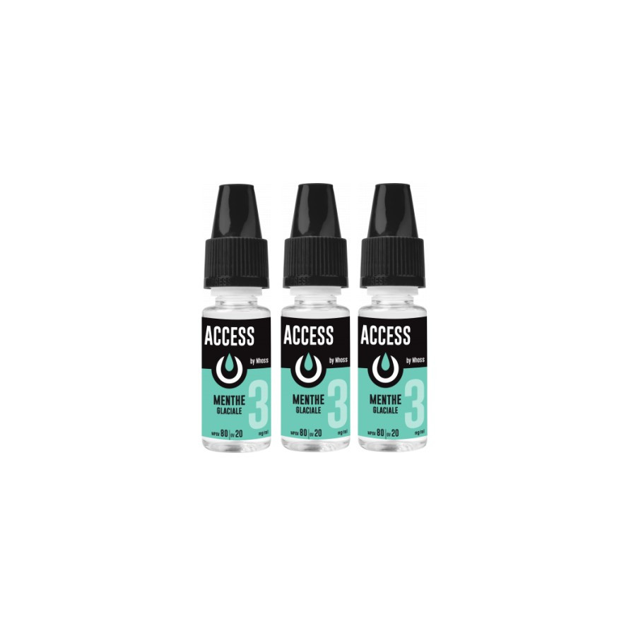 Access Menthe glaciale 10ml - NHOOS ( le lot de 3 flacons ) Access Menthe glaciale 10ml - NHOOS ( le lot de 3 flacons )