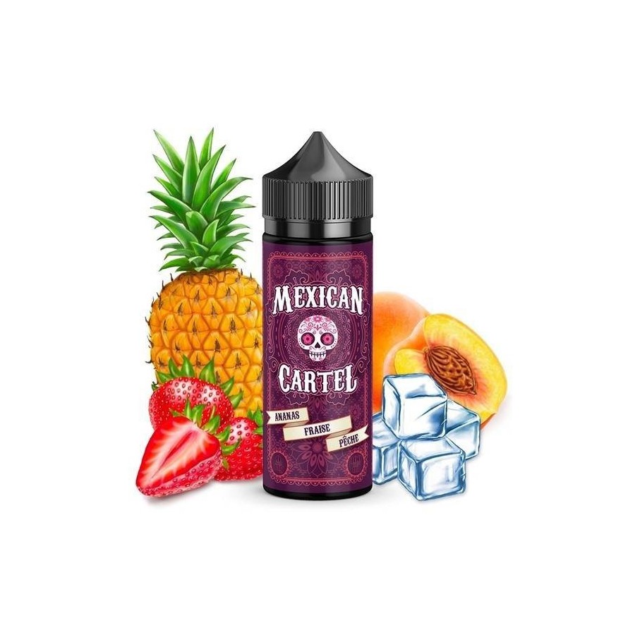 Ananas fraise pêche - 50 / 100ml - MEXICAN CARTEL Ananas fraise pêche - 50 / 100ml - MEXICAN CARTEL