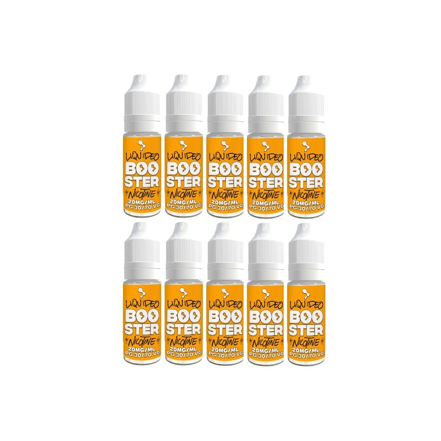LOT DE 10 BOOSTERS DE NICOTINE LIQUIDEO 50/50 30/70 70/30 LOT DE 10 BOOSTERS DE NICOTINE LIQUIDEO 50/50 30/70 70/30
