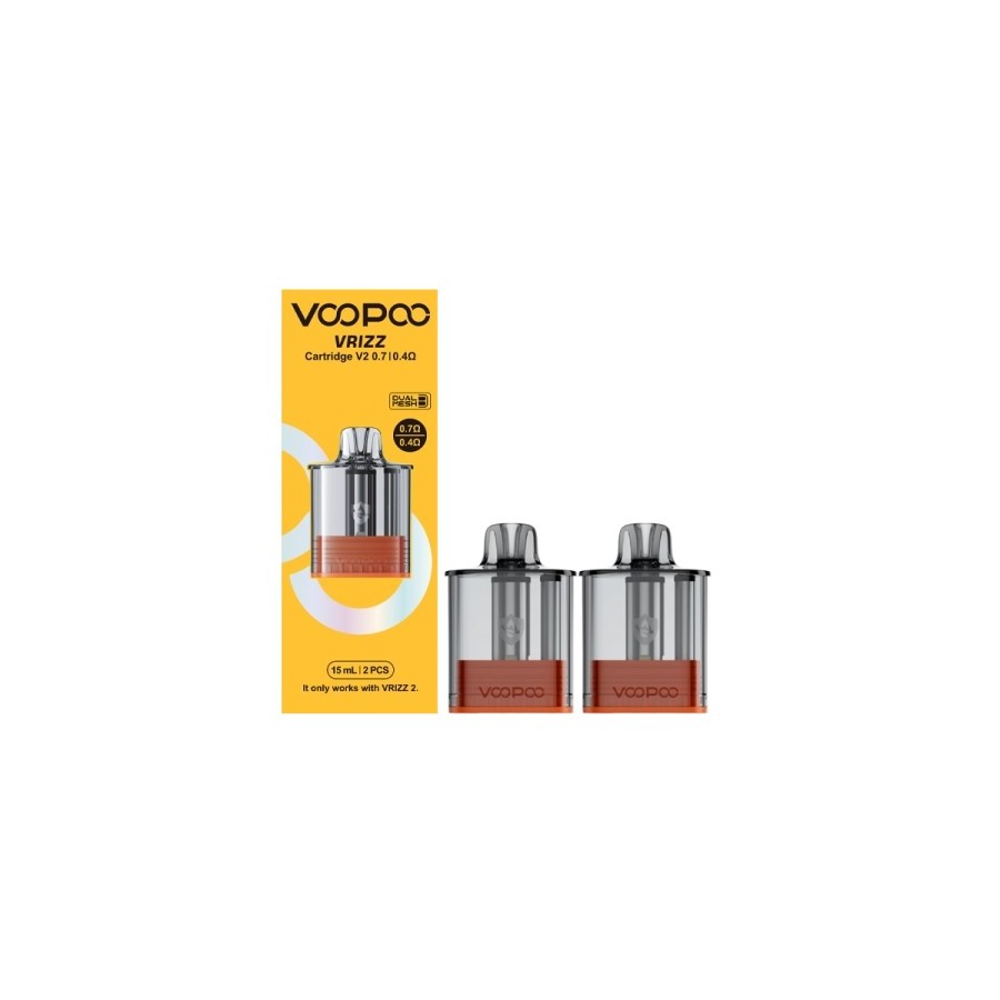 Voopoo Pod Kit Price VOOPOO V2 Cartridge V2 Replacement Pods (2x Pack) -  0.7/0.4ohm - Element Vape Voopoo Vrizz Australia