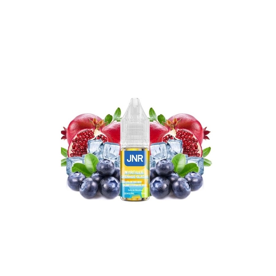 Myrtille grenade glacée - 10ml - 10 ou 20mg Sel de nicotine - JNR Myrtille grenade glacée - 10ml - 10 ou 20mg Sel de nicotine - JNR