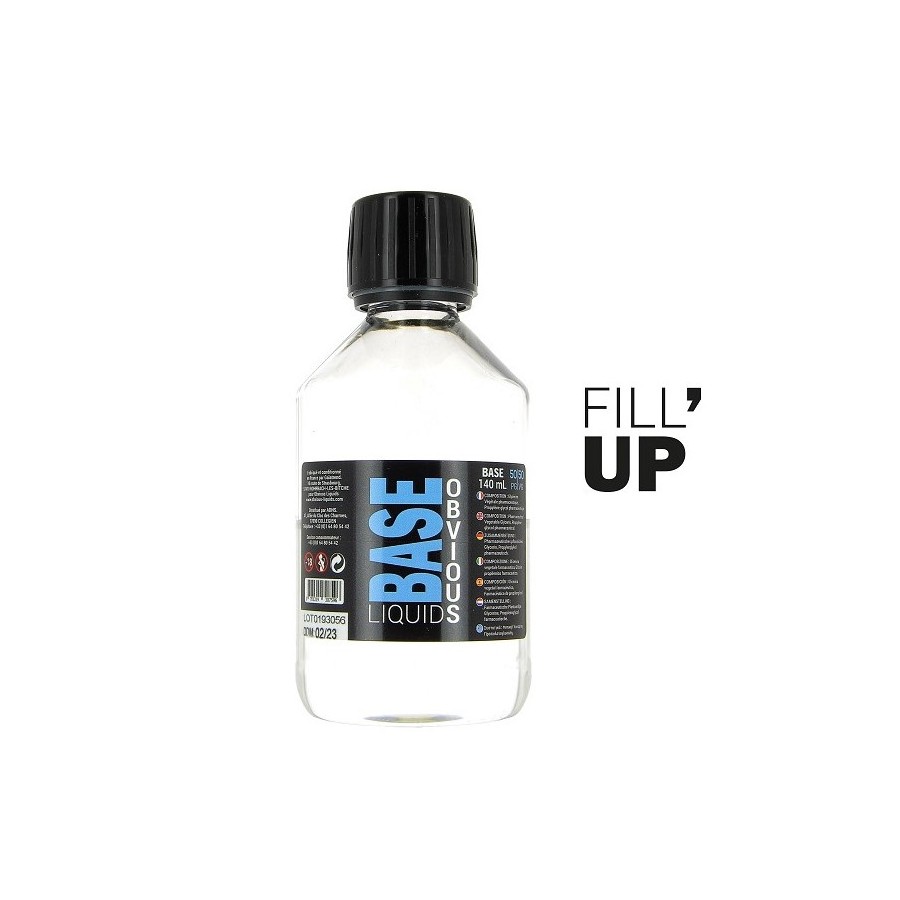 BASE "FILL' UP" 50 50 140 ML OBVIOUS BASE "FILL' UP" 50 50 140 ML OBVIOUS