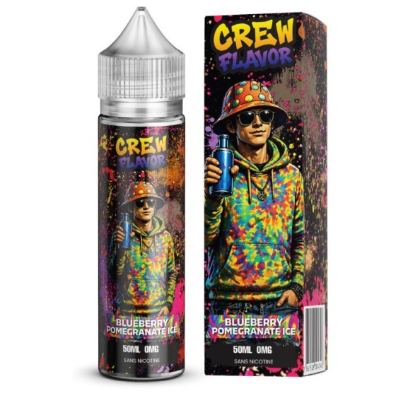 Blueberry pomegranate ice ( Myrtille grenade glacée) - 50ml - CREW FLAVOR