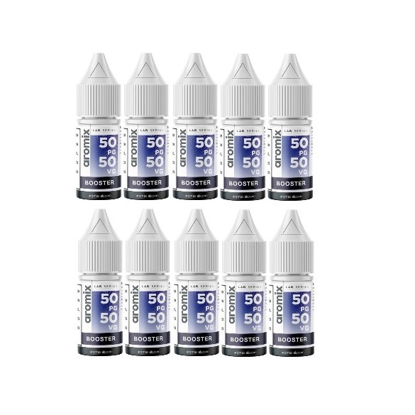 LOT DE 10 BOOSTERS DE NICOTINE AROMIX LAB 50/50 30/70