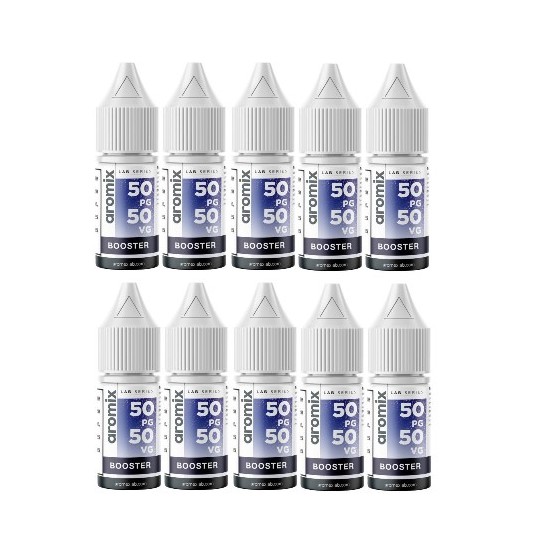 LOT DE 10 BOOSTERS DE NICOTINE AROMIX LAB 50/50 30/70